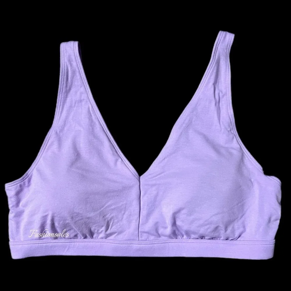 Victoria’s Secret Pink Cotton Removable Padding Lounge  bralette bra Purple XXL